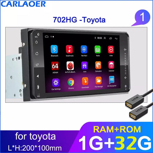 2 din android 10 universal carro multimídia player de rádio carplay 2din estéreo para toyota vios coroa camry hiace prvia corolla rav4