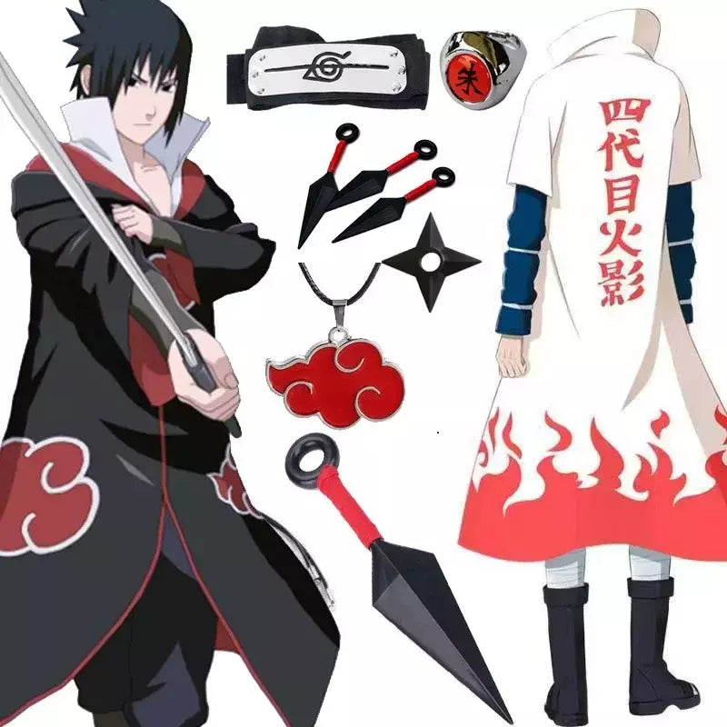 Naruto uchiha itachi cosplay trajes anime longo manto casaco robe trincheira ninja halloween carnaval festa grupo roupas capa presentes