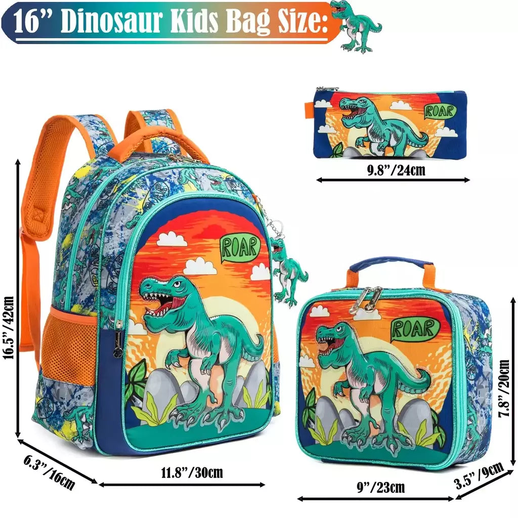 Bikab-Mochila Astronauta para Meninos, Mochilas Escolares, Bookbag para Crianças, Dinossauros, Kawaii, Novo Estilo