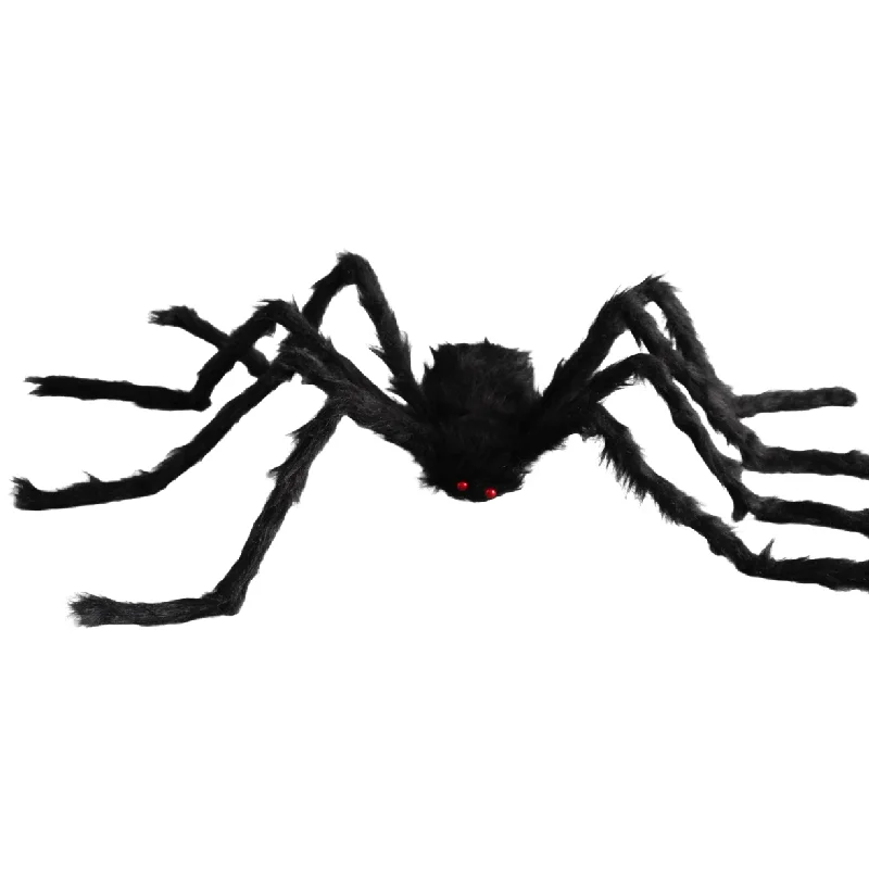 Halloween grande aranha de pelúcia horror decoração de halloween festa prop ao ar livre aranha gigante decoração 30-200cm câmara brincadeira aranha preta