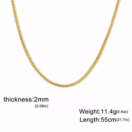 My Shape Rodada Cobra Cadeia Colar para Mulheres Homens Aço Inoxidável Link Cadeia 0.9mm 1.2mm 2mm Cadeia Gargantilha Moda Jóias Presentes