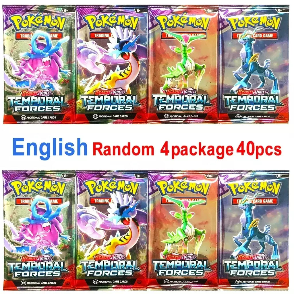 Novo 36/40 pçs caixa pokemon cartão escarlate & violeta evoluções prismáticas inglês impulsionador batalha carte negociação cartões de coleção presentes