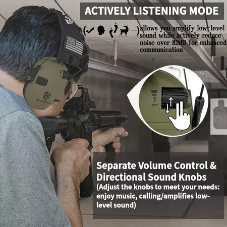 Faixa de arma tiro ativo fone de ouvido fones para caça proteção auditiva eletrônica orelha proteger redução ruído earmuff