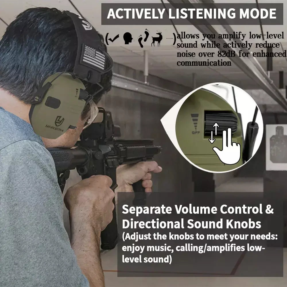 Faixa de arma tiro ativo fone de ouvido fones para caça proteção auditiva eletrônica orelha proteger redução ruído earmuff