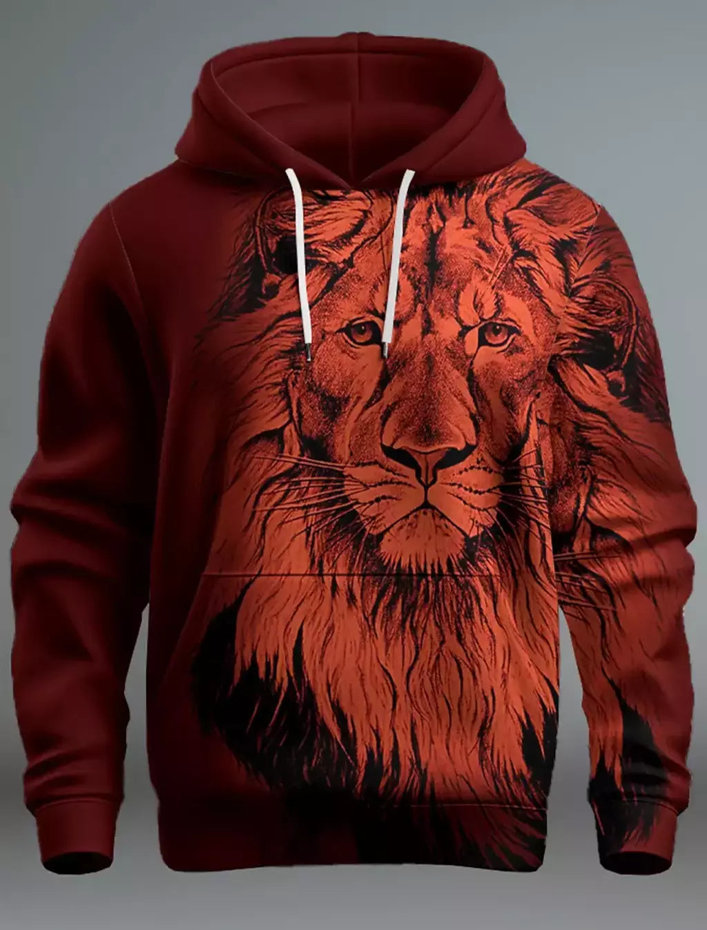 Capuz de manga comprida masculino, moletom com capuz, impressão 3D, bolso frontal, streetwear, moda primavera, novo