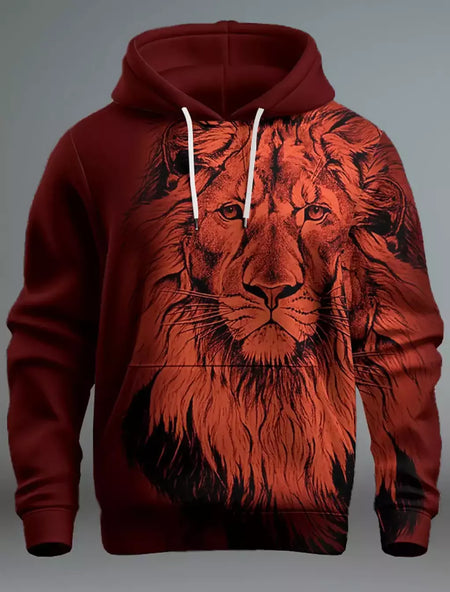 Capuz de manga comprida masculino, moletom com capuz, impressão 3D, bolso frontal, streetwear, moda primavera, novo