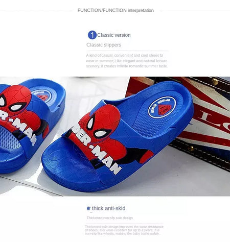 Disney crianças casa chinelos crianças dos desenhos animados spiderman meninos meninas sola macia sapatos antiderrapantes wearable em todas as estações