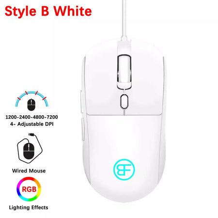 Rato de jogo com fio usb ratos mecânicos usb luz luminosa mouse óptico gamer ratos para computador portátil jogo