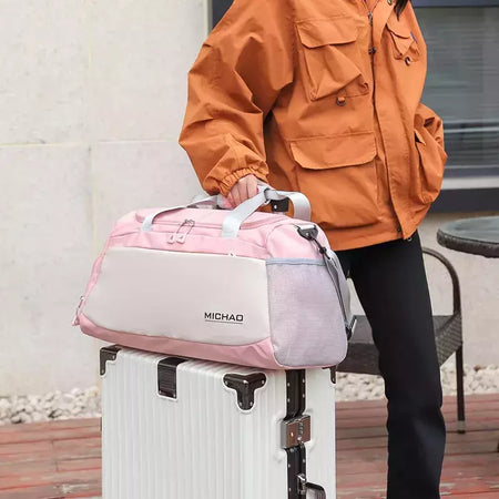 Bolsa de viagem portátil de grande capacidade, leve e curta distância Duffle, mensageiro de armazenamento, bolsa de ginástica esportiva, elegante, 2024