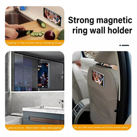 Anel magnético titular para iphone 14 13 12 ímã de parede suporte do telefone móvel magnético magsafe suporte do telefone do carro universal ipad telefone