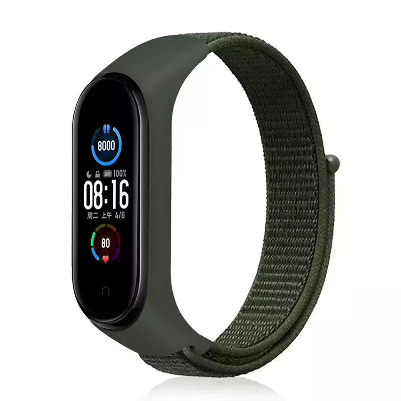 Correia de nylon para Xiaomi Mi Band, pulseira esportiva confortável, pulseira para Mi Band 7, 6, 5, 4, 3