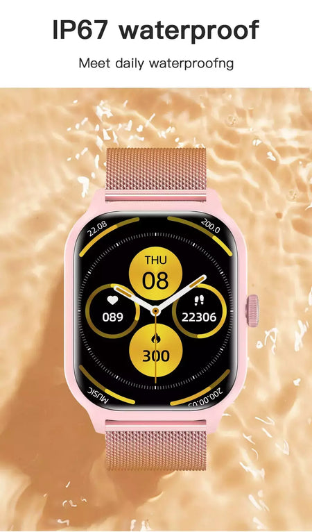 LEMFO LT10 Smartwatch para homens e mulheres Touch Dial Chamada Música Smartwatch Android iOS Rastreador de Fitness Relógios Esportivos 2024