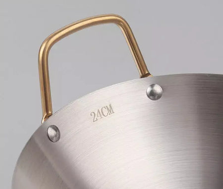 Panela Seca De Aço Inoxidável Espessada, Panela Antiaderente Doméstica, Fornalha De Álcool De Orelha Dourada, Hotpot Pequeno