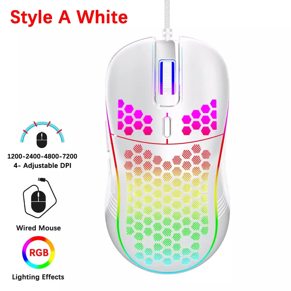 Rato de jogo com fio usb ratos mecânicos usb luz luminosa mouse óptico gamer ratos para computador portátil jogo