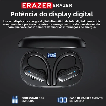 Erazer xt60pro esportes sem fio fones de ouvido bluetooth alta fidelidade redução ruído fone com microfone gancho