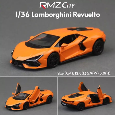 1/36 lamborghini super esporte modelo de carro de brinquedo para crianças rmz city diecast metal miniatura puxar para trás coleção presente criança meninos