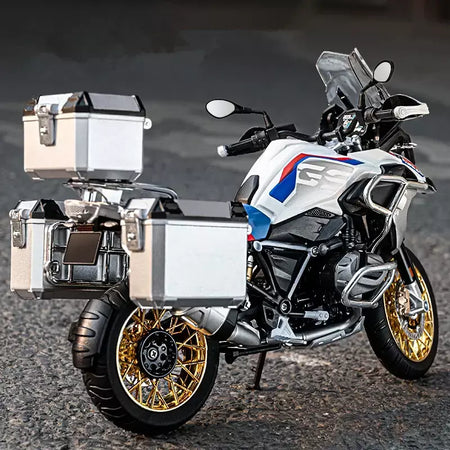 1/9 r1250 gs adv liga de corrida motocicleta diecasts rua esportes motocicleta modelo simulação com luz coleção crianças brinquedos presente