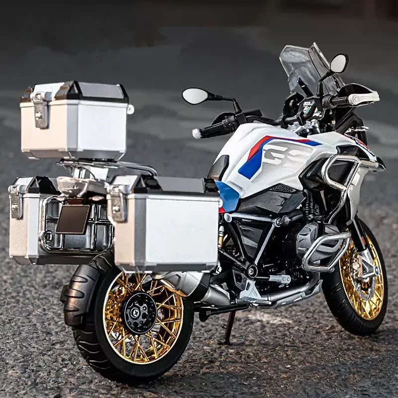 1/9 r1250 gs adv liga de corrida motocicleta diecasts rua esportes motocicleta modelo simulação com luz coleção crianças brinquedos presente