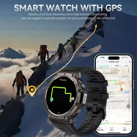 Xiaomi para original t-rex 3 2025 militar gps smartwatc bússola embutida altímetro 10atm à prova dwaterproof água esportes smartwatch das mulheres dos homens