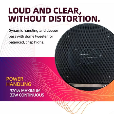 2 pçs 6 Polegada 320w 3 vias universal carro coaxial música estéreo gama completa hi-fi para carro caminhão porta alto-falantes sistema de som surround