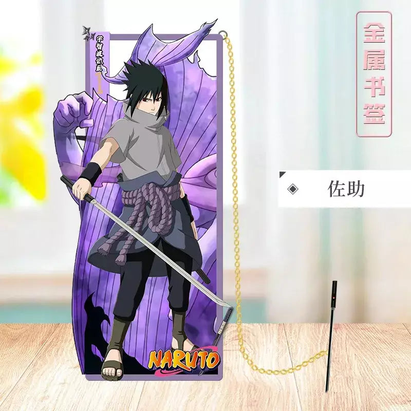 Naruto anime japonês periféricos metal artesanato marcador ornamentos de mesa colecionáveis presente de aniversário criativo para namorado menino brinquedo