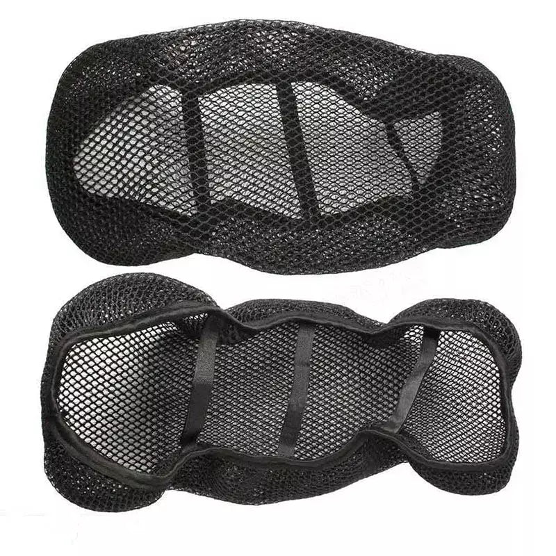 Capa de assento para motocicleta, tecido de malha 3d antiderrapante, assento de scooter, bicicleta elétrica, verão, design em favo de mel, ventilação