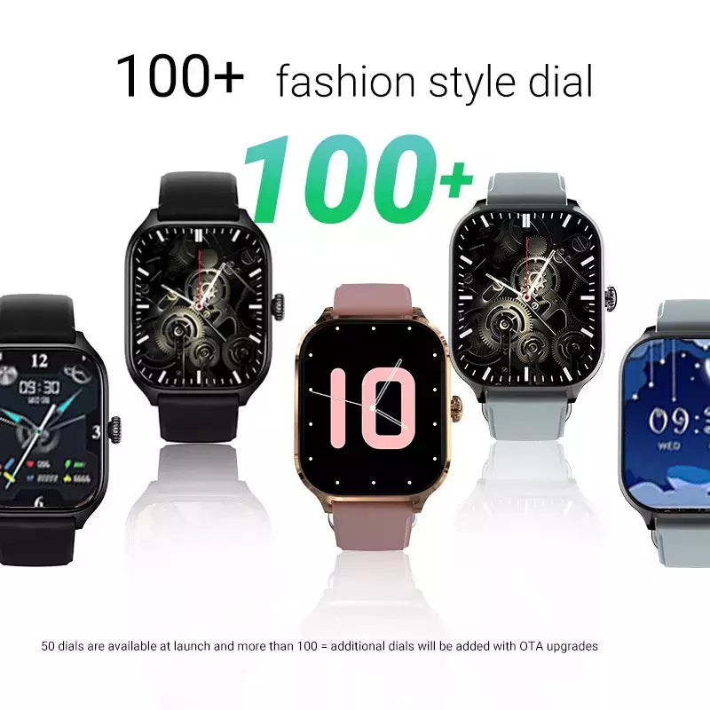 H9-Smart Watch for Men and Women, HD Display, Answer, Make Call, Message, Preview, Sport Modes, DIY Dial, Weather Forecast, 2.01 in, Novo