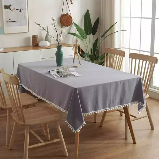 Toalha De Mesa De Mesa De Café De Algodão Retangular, Cobertura De Mesa Branca, Sala De Estar, Decoração De Casa, Pano, Casamento, Decoração De Natal