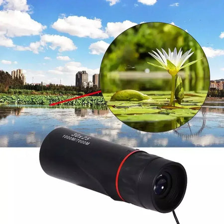 Telescópio monocular hd 2000x25, mini telescópio portátil para celular com suporte para acampamento ao ar livre, caça, observação de pássaros