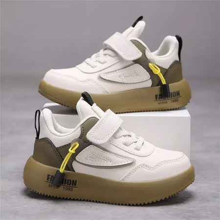 Tenis tênis crianças primavera/outono novos meninos meninas sapatos esportivos casuais sapatos de couro sola macia crianças pequenos sapatos brancos