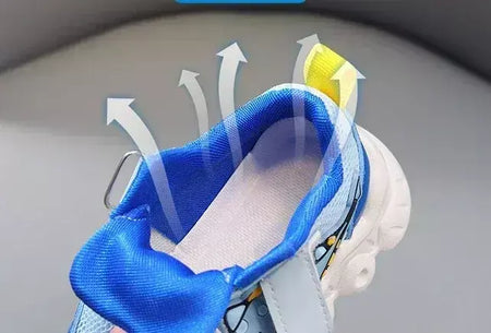 Sapatilhas LED bonitos dos desenhos animados das crianças, sapatos de malha respirável, sapatos iluminados, casual, iluminação, meninos, meninas, bebê