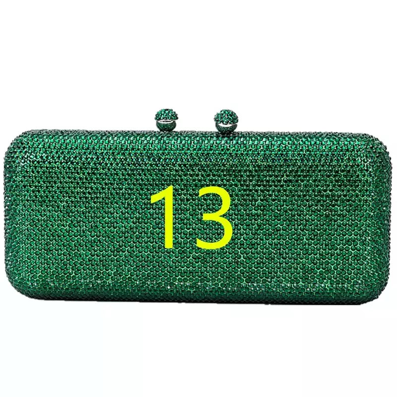Rhinestone Clutch Bag para Mulheres, Evening Bag, Dinner Bag, Diamante, Pedra, Cristal, Festa de Casamento, Presente de Natal, Luxo mais recente