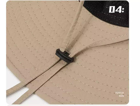 Tampão solar anti-UV respirável masculino, aba larga grande, chapéu de balde, chapéu de vaqueiro, pesca ao ar livre, caminhada, praia, malha, moda verão, novo, 2024