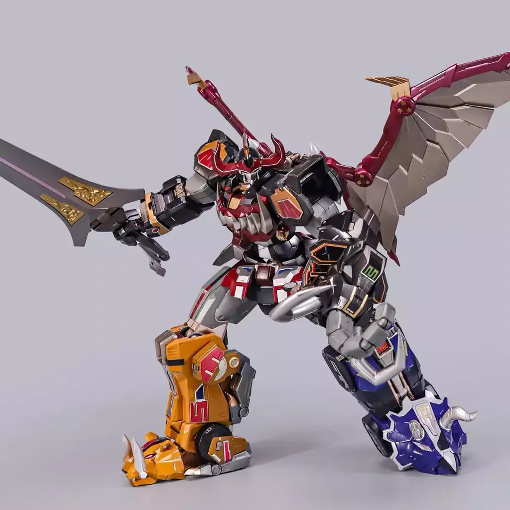 Em estoque Zhalie Modelo ZL-01 DINO MEGAZORD POWER RANGERS Montagem Modelo Brinquedos Kyoryu Sentai Zyuranger Sentinel Flametoys