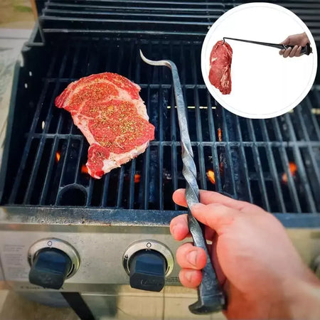 Novo aço inoxidável churrasco comida flipper grill acessórios cozinhar churrasco turners ganchos grelhar acampamento ao ar livre cozinhar churrasqueira