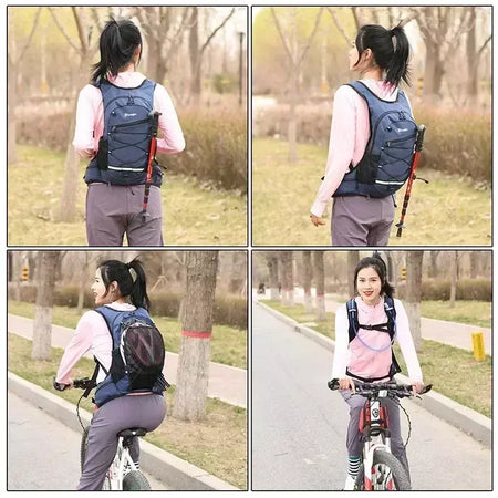 Caminhadas mochila impermeável poliéster resistente ao desgaste das mulheres dos homens trekking mochila em camadas saco de armazenamento esporte para exercício fitness