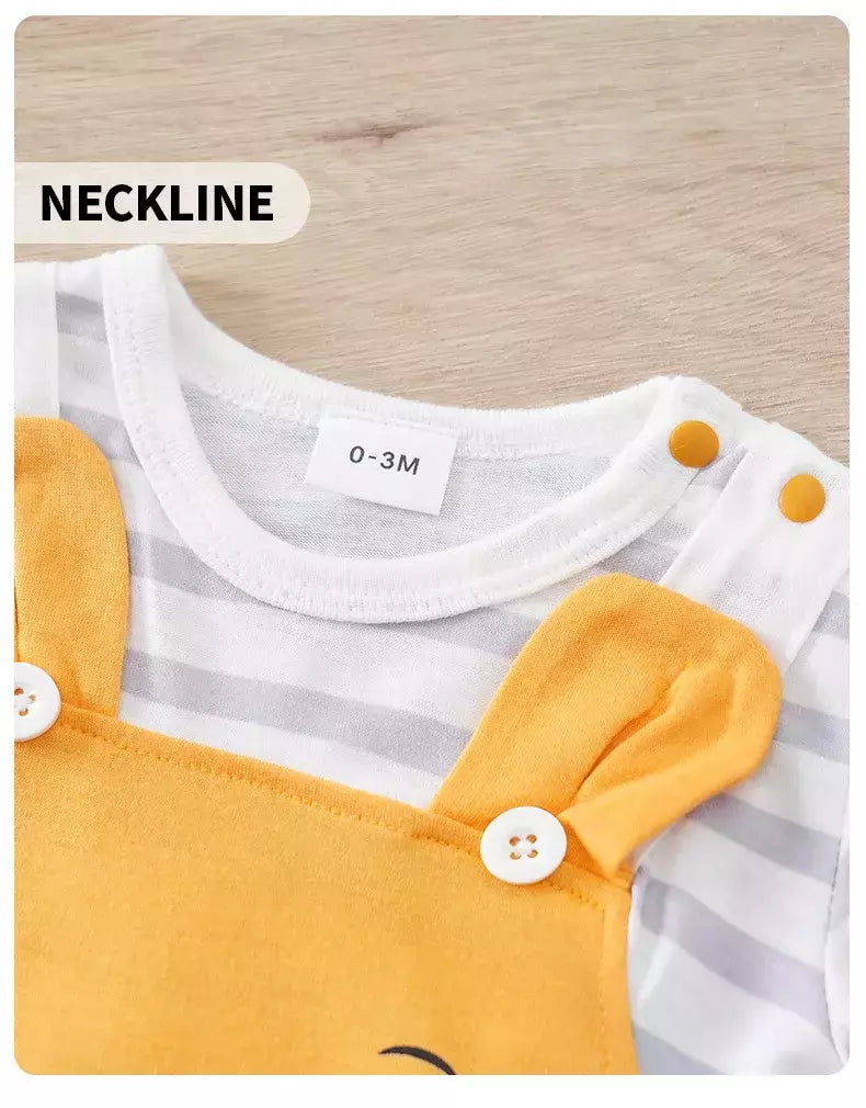 Roupa de urso fofa para criança, roupas de bebê e menina, macacão ao ar livre, traje de verão lindo de 0-18 meses, novo estilo, moda, 2024