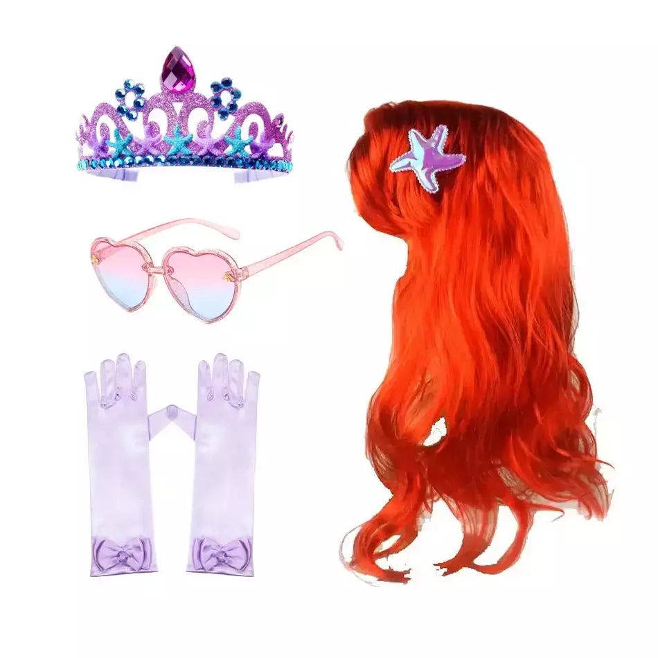 Sereia vestido de festa de aniversário verão menina sereia traje carnaval anime cosplay outfits 2-10 anos crianças fantasia disfarce vestido de baile