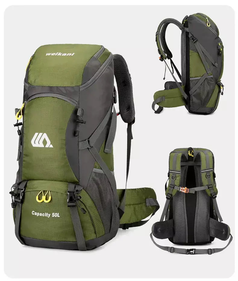 50l mochila de viagem acampamento dos homens grande caminhadas saco turista à prova dwaterproof água esportes ao ar livre escalada montanhismo saco bagagem