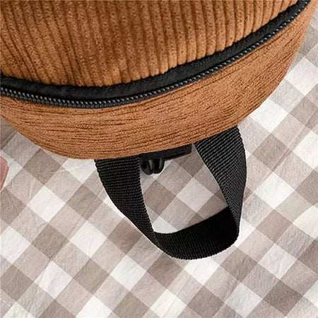 Mini mochila feminina, mochila escolar de veludo simples pequena, grande capacidade, mochila feminina durável, monocromática, casual, viajando, moda