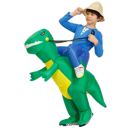 Crianças criança dinossauro inflável traje anime purim halloween festa de natal cosplay trajes vestido ternos para meninos meninas