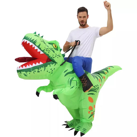 Anime quente dinossauro inflável traje festa trajes da mascote terno disfraz cosplay trajes de halloween para adultos crianças vestido