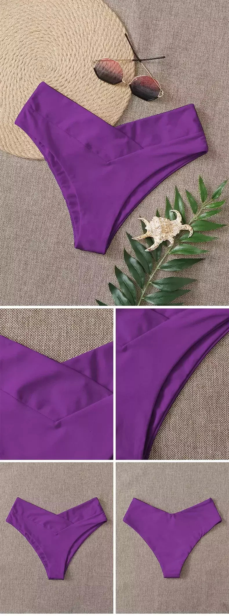 Tanga brasileira de biquíni para mulheres, semi-banho, roupa de praia sexy V cheeky, banho preto para senhoras, natação