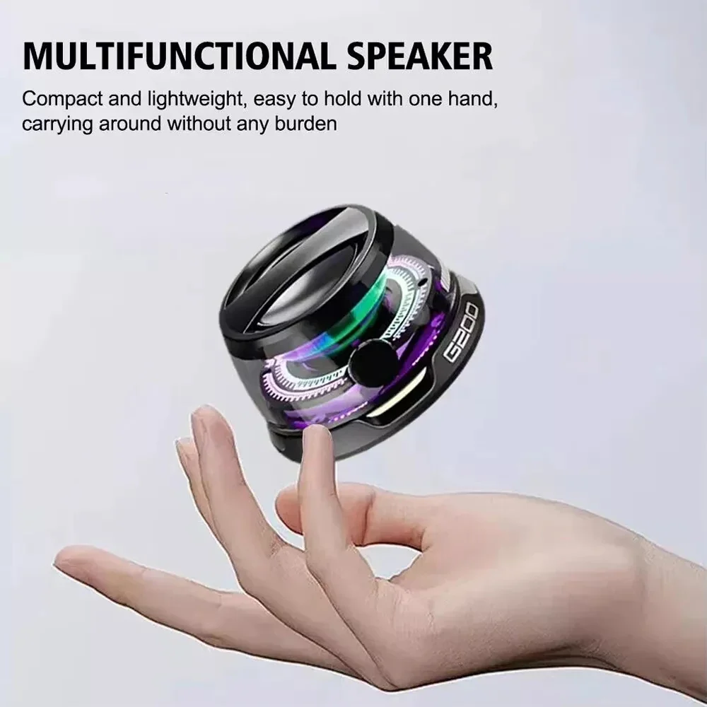 Portátil mini viagem estéreo ao ar livre magnético bluetooth alto-falante rgb iluminação alto-falante magnético bt5.3 suporte do telefone para ios