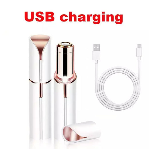 Removedor de cabelo elétrico portátil em forma de batom para mulheres, indolor e eficaz, depilação facial, ferramenta Home Razor Shaver