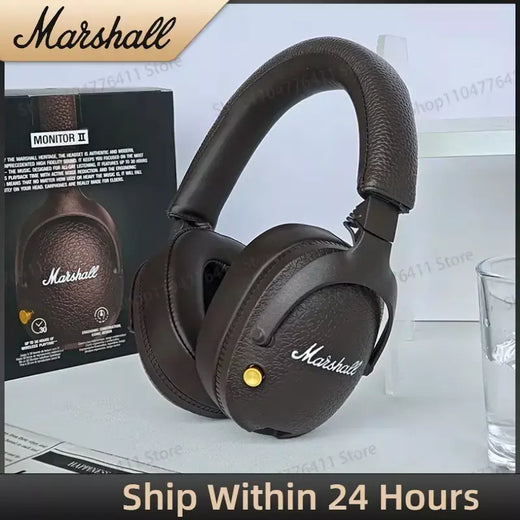 Marshall monitor ii fones de ouvido bluetooth clássico sem fio graves profundos dobrável pop rock retro música microfone fone