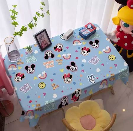 Toalha De Mesa Mickey Mouse Dos Desenhos Animados Da Disney Para Crianças, Mesa De Jantar Americana, Toalha De Mesa De Café Retro, Toalha De Mesa Quadrada