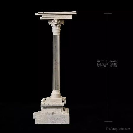 Paisagem de água para tanque de peixes, coluna romana, ornamento, aquário, paisagem (185mm de altura) LTCP-407