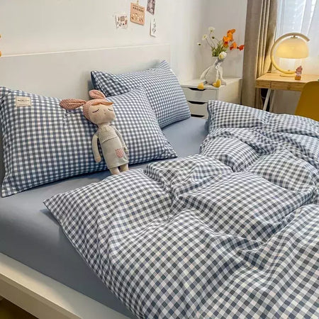 Preto branco pequenos verifica impresso conjunto de cama floral capa edredão fronha conjunto cama folha colcha único rainha rei tamanho