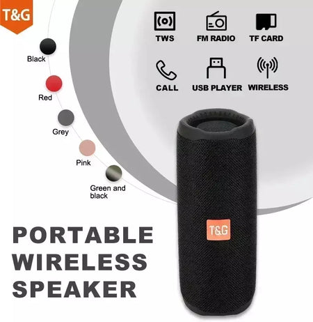 T & g tg365 portátil bluetooth alto-falante duplo baixo led subwoofer sem fio à prova dwaterproof água ao ar livre boombox fm aux bt tf leitor de música